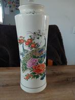 Vintage Japanse vaas satsuma pauwen 31 hoog, Antiek en Kunst, Curiosa en Brocante, Ophalen