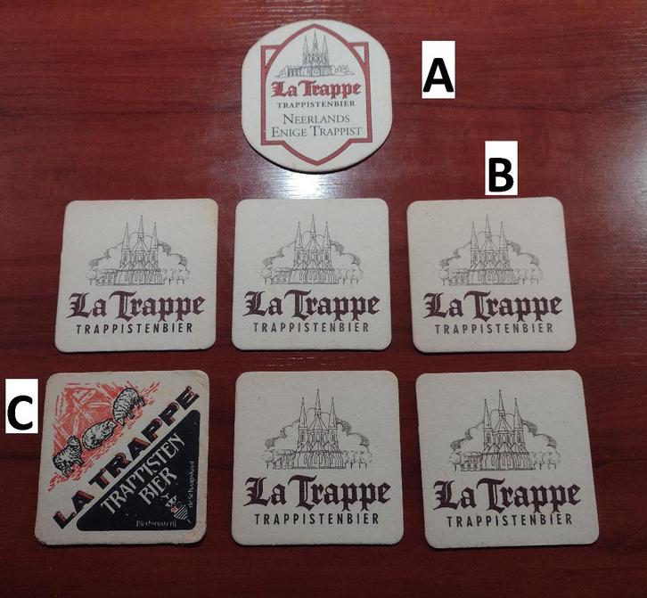 Oude La Trappe Viltjes Coasters., Verzamelen, Biermerken, Zo goed als nieuw, Viltje(s), La Trappe, Ophalen of Verzenden