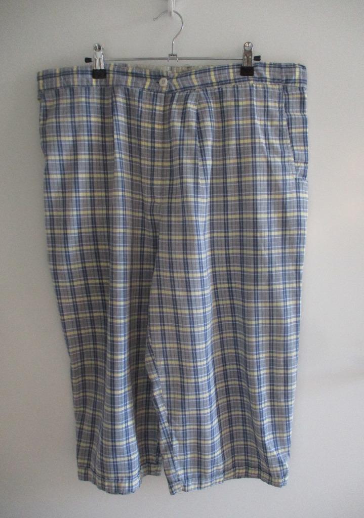 Zomerse, blauw geruite bermuda, maat XL, Kleding | Dames, Broeken en Pantalons, Gedragen, Maat 46/48 (XL) of groter, Blauw, Driekwart