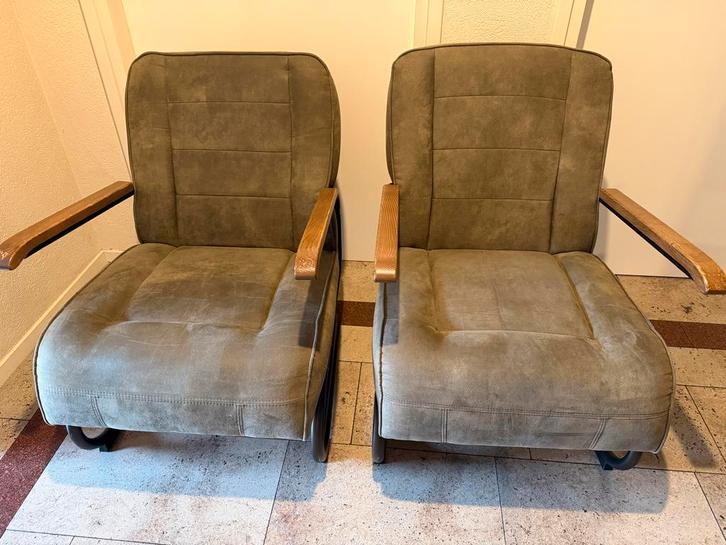 Twee Leen Bakker Ivar fauteuils, Huis en Inrichting, Fauteuils, Gebruikt, Hout, 50 tot 75 cm, 75 tot 100 cm, Ophalen