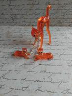 Oranje Lucite poezen beeldjes, Ophalen of Verzenden, Zo goed als nieuw, Overige typen