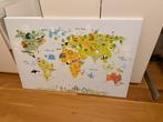 Wereldkaart Canvas voor Kinderkamer, Huis en Inrichting, Ophalen, Zo goed als nieuw