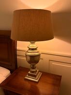 Twee zilveren lampen met kap - 67cm hoog, Ophalen, Gebruikt, Metaal, Minder dan 100 cm