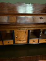 Houten antiek secretaire met rol klep, Ophalen