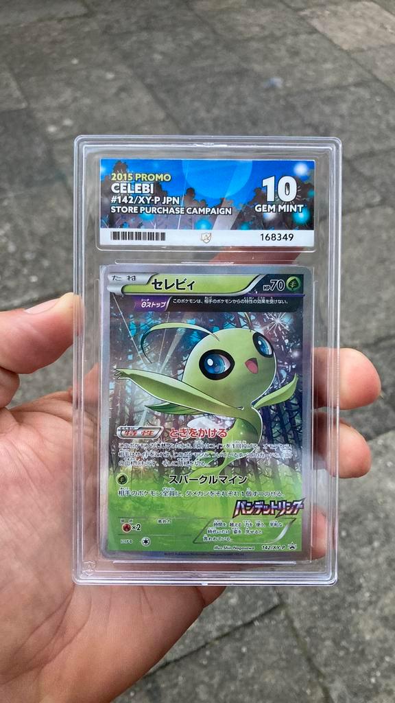 ✅Pokemon kaart celebi xy-p promo 2015 psa 10, Hobby en Vrije tijd, Verzamelkaartspellen | Pokémon, Zo goed als nieuw, Losse kaart