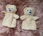 Robijn beertjes, handpop / twee stuks / 20 cm, Kinderen en Baby's, Speelgoed | Knuffels en Pluche, Verzenden, Zo goed als nieuw
