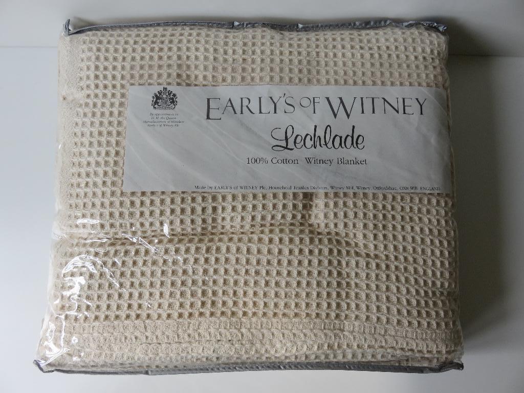 Early's of Witney beige katoenen wafeldeken Lechlade 180x230, Beige, Tweepersoons, Ophalen of Verzenden, Deken of Dekbed