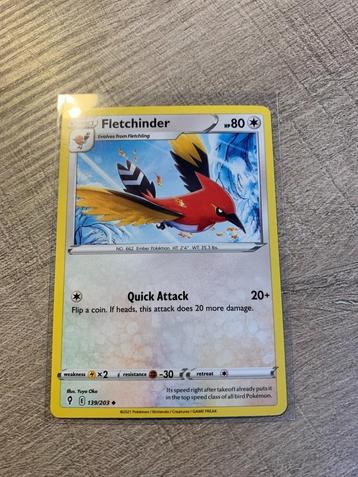 Fletchinder 139/203 Evolving Skies - Pokémon Kaart beschikbaar voor biedingen