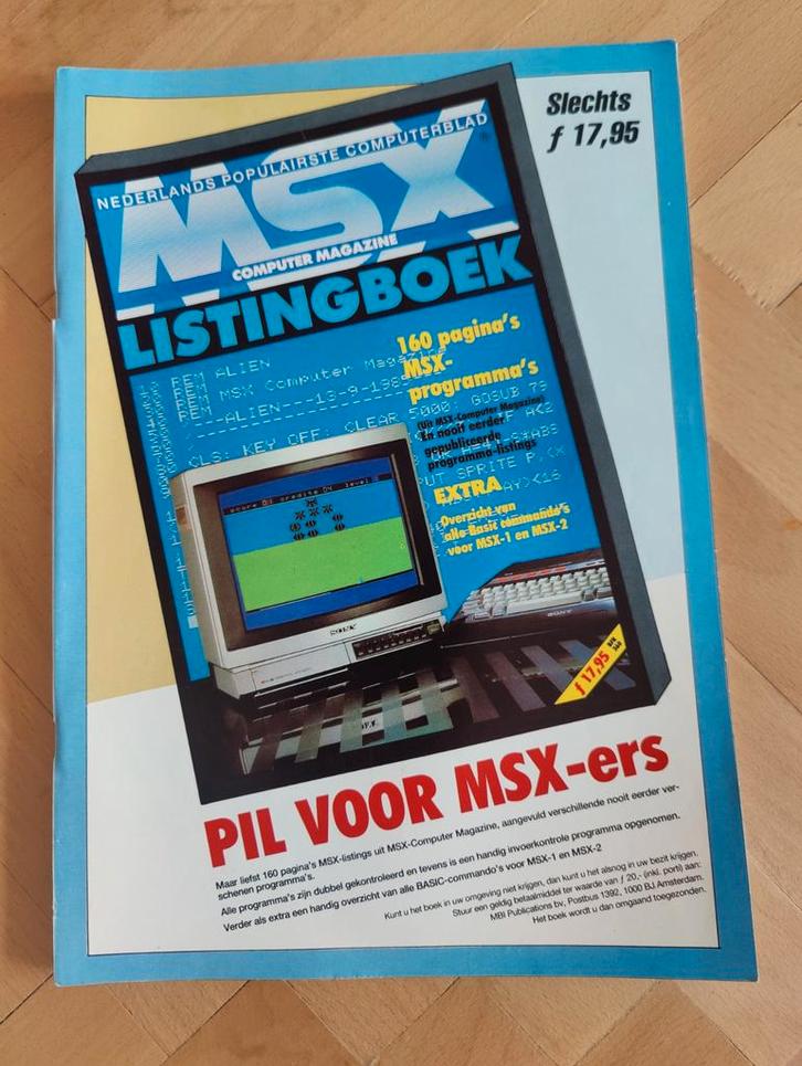 MSX Listingboek Computer Magazine, Boeken, Informatica en Computer, Zo goed als nieuw, Programmeertaal of Theorie, Ophalen of Verzenden