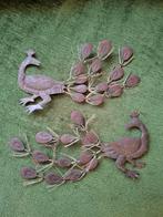 Twee antieke pauwen, Antiek en Kunst, Curiosa en Brocante, Ophalen of Verzenden