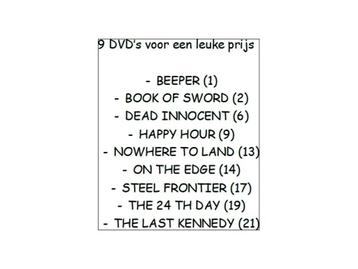 DVD MIX 9 STUKS.  Hieronder de titels  beschikbaar voor biedingen