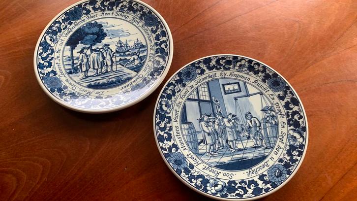 2 Delfts Blauw Handwerk Wand borden Made in Holland Puntgaaf, Antiek en Kunst, Antiek | Wandborden en Tegels, Ophalen of Verzenden