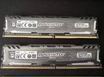 2x 4GB DDR4 2400MHz Ballistix bls4g4d240fsb.8fbd, Computers en Software, RAM geheugen, Gebruikt, DDR4, Ophalen of Verzenden, Desktop