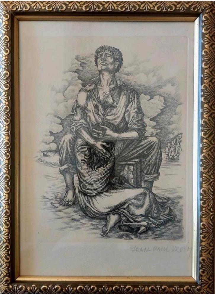 Jean-Paul Vroom - Originele Litho, Antiek en Kunst, Kunst | Etsen en Gravures, Ophalen of Verzenden