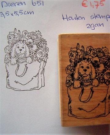 Dieren 651 Houten stempel beschikbaar voor biedingen
