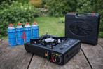 Noodgasstel gasstel gasfornuis camping incl gasbusjes, Ophalen of Verzenden, Nieuw