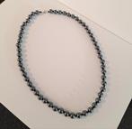 Zilver collier hematiet edelstenen ketting zilveren vintage, Nieuw, Ophalen of Verzenden, Met edelsteen, Zilver