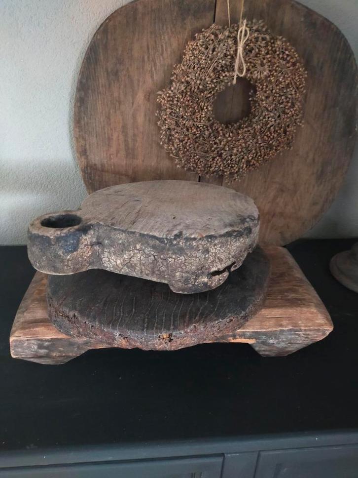 3 oude houten  chapati, Antiek en Kunst, Curiosa en Brocante, Ophalen of Verzenden