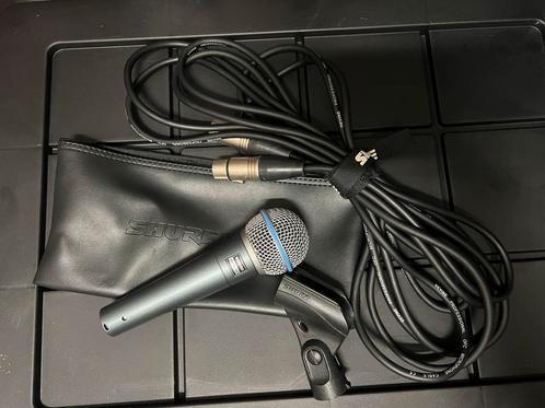 Shure beta microfoon incl. kabel, Muziek en Instrumenten, Microfoons, Zo goed als nieuw, Zangmicrofoon, Ophalen of Verzenden