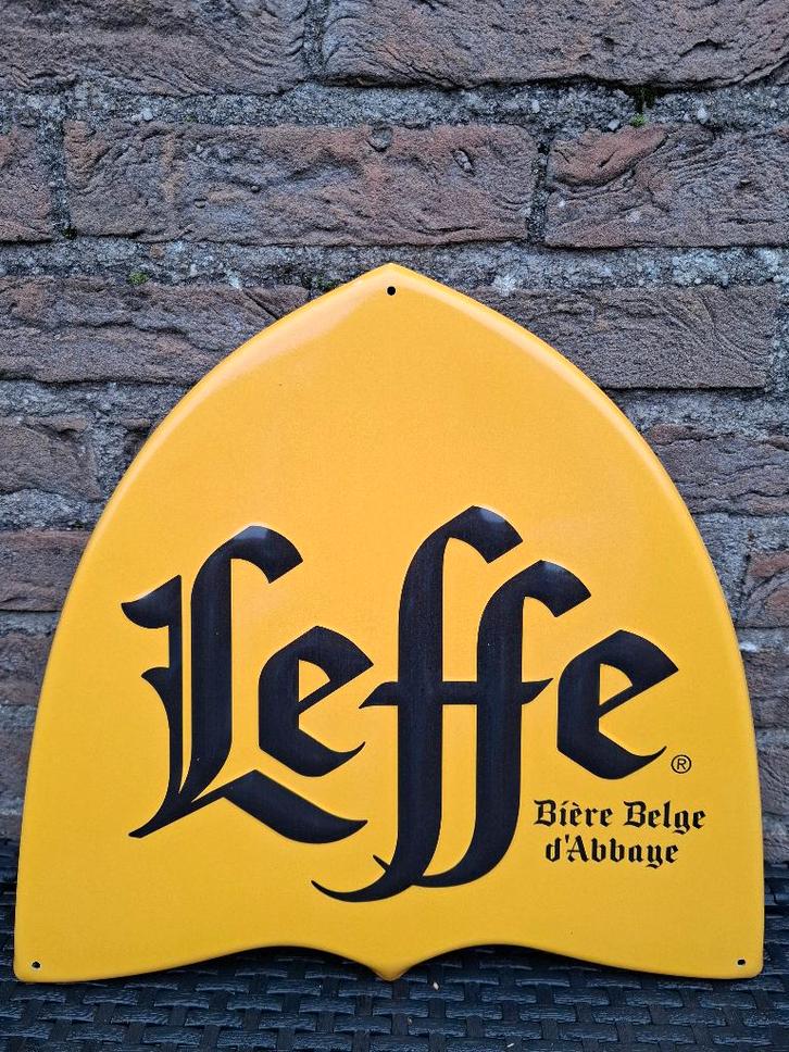 Reclamebord Leffe schild, Verzamelen, Biermerken, Nieuw, Reclamebord, Plaat of Schild, Leffe, Ophalen of Verzenden