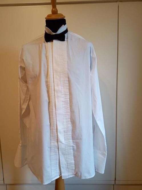Smokinghemd maat S, Kleding | Heren, Overhemden, Zo goed als nieuw, Halswijdte 38 (S) of kleiner, Wit, Ophalen of Verzenden