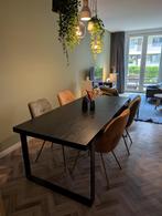 WOOOD eettafel massief eiken (200x90 cm), Ophalen, Gebruikt, Eikenhout, 50 tot 100 cm