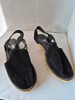 Sluis leder suede leren sandalen mt 41 zwart, Ophalen of Verzenden, Zo goed als nieuw, Zwart, Sandalen of Muiltjes