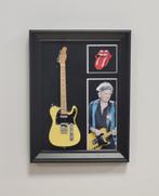 Keith Richards Rolling Stones lijst met mini gitaar deco