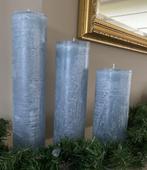 Set van 3 Bika krulkaarsen in de kleur Stone/IJsblauw 333142, Blauw, Nieuw, Ophalen of Verzenden, Info@robanjer.nl