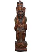 Antiek Balinees Priesterbeeld – Pendeta ca. 1880–1930 – Hout, Ophalen of Verzenden, Gebruikt