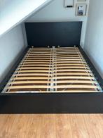IKEA MALM 140x200 cm bed frame, hoog - 3 mnd oud, perfect!, Huis en Inrichting, Slaapkamer | Bedden, Ophalen, Zwart, Tweepersoons