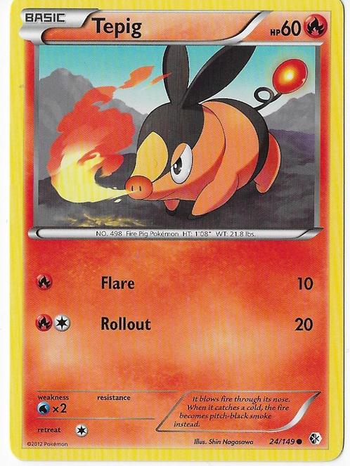 Boundaries Crossed,  Tepig [common] 24/149, Hobby en Vrije tijd, Verzamelkaartspellen | Pokémon, Nieuw, Losse kaart, Verzenden