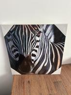 Canvas schilderij Zebra, Minder dan 50 cm, Nieuw, Ophalen of Verzenden, Schilderij