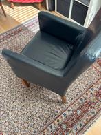 Eetkamerstoel leer donkerblauw, Huis en Inrichting, Stoelen, Ophalen, Gebruikt, Twee, Blauw