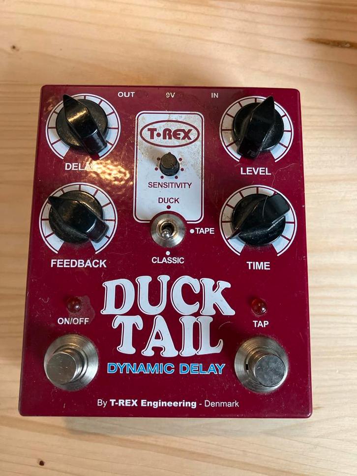 T-Rex Duck Tail Delay - Tape Delay met TAP functie, Muziek en Instrumenten, Effecten, Gebruikt, Delay of Echo, Ophalen of Verzenden