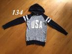 Hoodie met USA print, maat 134, Ophalen of Verzenden, Zo goed als nieuw, Jongen of Meisje