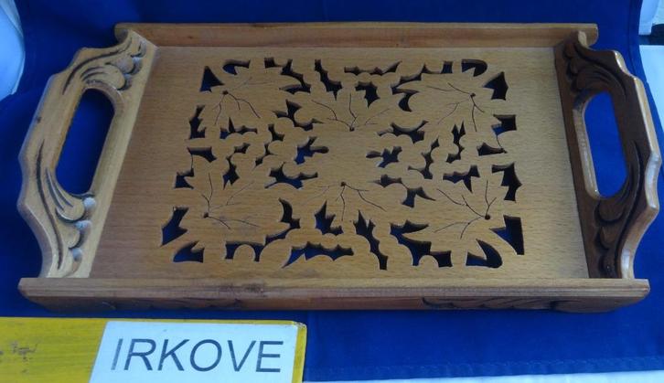 DIENBLAD * PRACHTIG UITGESNEDEN * Hout *, Antiek en Kunst, Kunst | Beelden en Houtsnijwerken, Verzenden