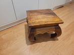 Houten bijzettafel/krukje, Ophalen, Gebruikt, Vintage