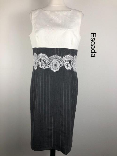 Escada Jurk  (mt: 40) 18,2/7817, Kleding | Dames, Jurken, Zo goed als nieuw, Maat 38/40 (M), Wit, Knielengte, Ophalen of Verzenden