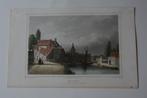 MEPPEL Mooie Handgekleurde Staalgravure 1858 J.L. Terwen G69, Verzenden