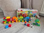 Duplo getallen trein compleet met doos, Ophalen of Verzenden, Zo goed als nieuw, Complete set, Duplo
