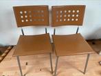 Twee cognac kleur stoelen Lapalma, Huis en Inrichting, Stoelen, Twee, Bruin, Leer, Ophalen of Verzenden
