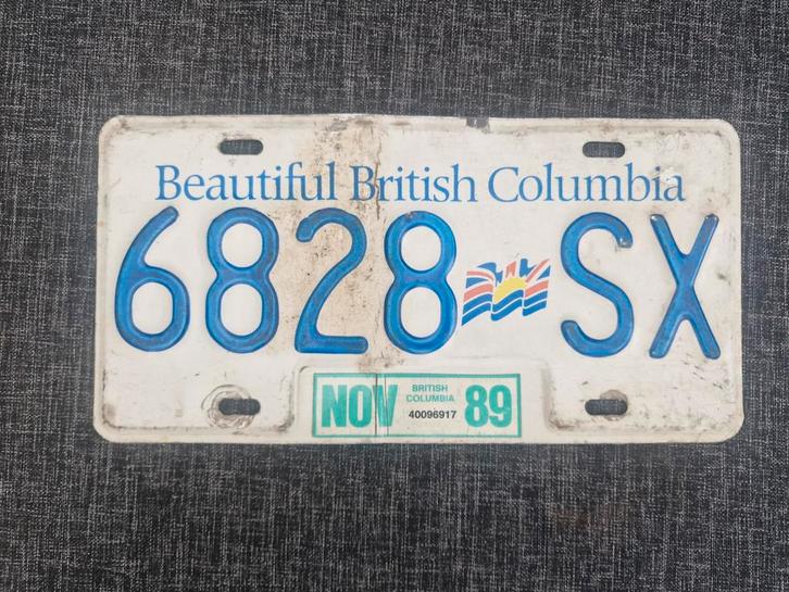 Kentekenplaat British Columbia Canada nummerbord Nummerplaat, Verzamelen, Automerken, Motoren en Formule 1, Gebruikt, Auto's, Ophalen of Verzenden