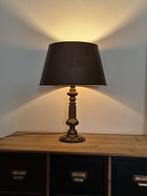 Klassieke Tafellamp met Bronzen Voet, Hout, Gebruikt, Klassiek, Ophalen of Verzenden