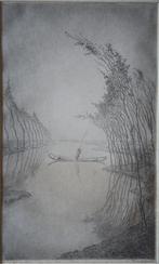Toon de Jong ets "In Herfstnevelen", gesigneerd "épreuve d'a, Antiek en Kunst, Kunst | Etsen en Gravures, Ophalen