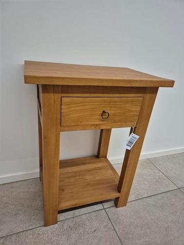 Teak Bijzettafel Walnut Look - 40x60x78cm beschikbaar voor biedingen