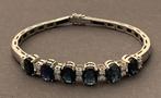 Wit Gouden Armband Diamanten Saffieren 18 karaat 20,22 Gram., Sieraden, Tassen en Uiterlijk, Armbanden, Ophalen, Zo goed als nieuw