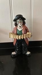 Beeld clown met trekharmonica 18 cm, Ophalen of Verzenden, Zo goed als nieuw, Mens