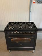 Luxe Boretti fornuis 6 pits - nostalgisch 90x60 antraciet, Witgoed en Apparatuur, Fornuizen, Ophalen of Verzenden