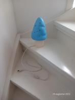 Heico paddestoel lamp - blauw met brandvlek, Huis en Inrichting, Kunststof, Gebruikt, Ophalen of Verzenden, Minder dan 50 cm